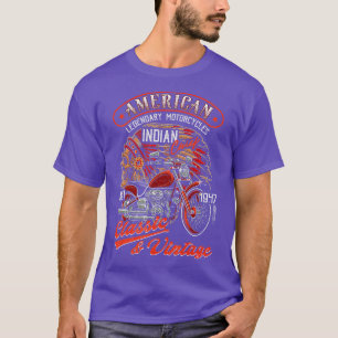Camiseta Ingeniosa motocicleta retro vintage india para