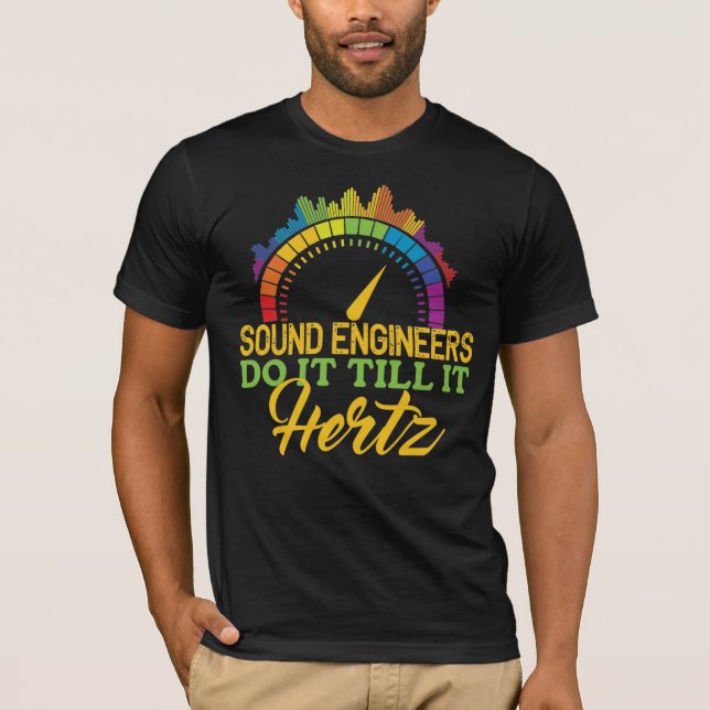 Camiseta Ingenioso ingeniero de sonido de un juego de palab (Anverso)