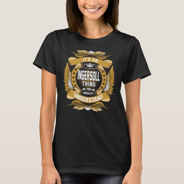 Camiseta INGERSOLL Name, INGERSOLL family name escudo (Anverso)