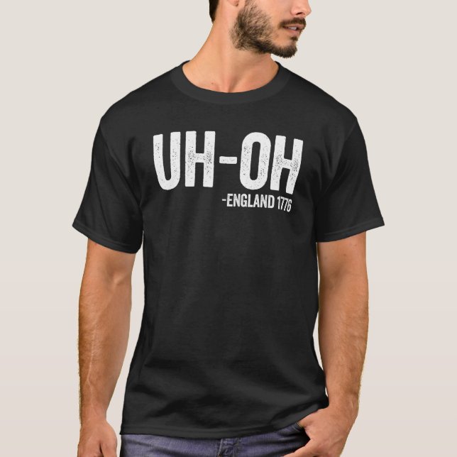 Camiseta Inglaterra 1776 Gracioso 4 De Julio (Anverso)