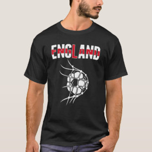 Camiseta Inglaterra Balón De Fútbol En Red Apoyo Al Fútbol 