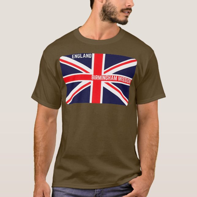 Camiseta Inglaterra Birmingham LDS Misión Mormon (Anverso)
