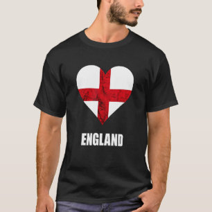 Camiseta Inglaterra Corazón de raíces inglesas Bandera de I