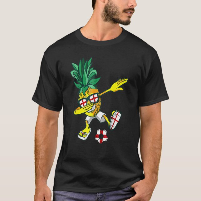 Camiseta Inglaterra Dabbing Pineapple England Soccer Englis (Anverso)