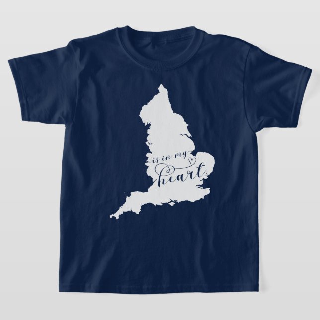 Camiseta Inglaterra Está En Mi Corazón (Distribución)