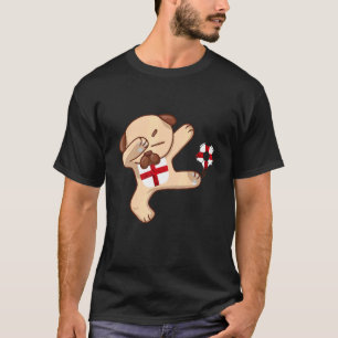 Camiseta Inglaterra Fútbol Perro Pug Dabbing Inglaterra St 
