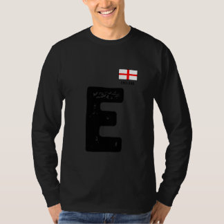 Camiseta Inglaterra Letra de bandera humana e grupo que coi