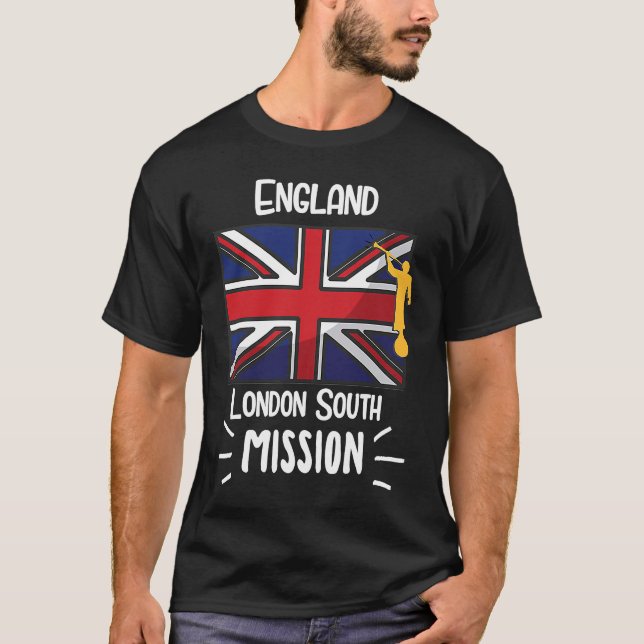 Camiseta Inglaterra Misión Mormon LDS Sur Londres Misionero (Anverso)