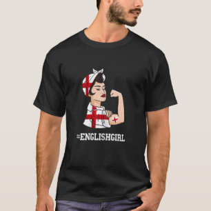 Camiseta Inglaterra Mujer fuerte Chica inglés Bandera Ing