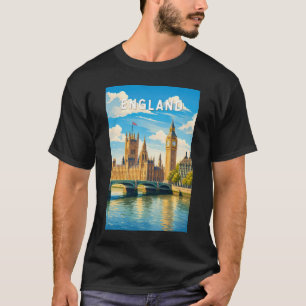 Camiseta Inglaterra Reino Unido Ilustración Viaje Arte
