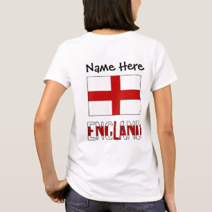 Camiseta Inglaterra y bandera inglesa personalizados