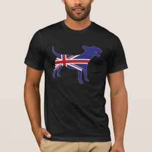 Camiseta Inglés bull terrier/camiseta de Union Jack