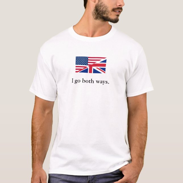 Camiseta Inglés contra inglés americano (Anverso)