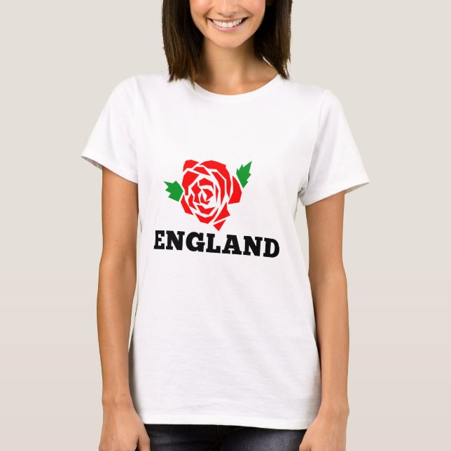 Camiseta Inglés de Inglaterra del rugbi subió (Anverso)
