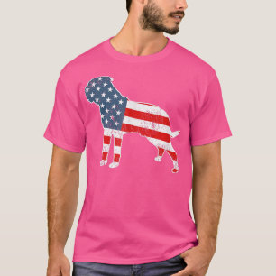 Camiseta Inglés Mastiff Perro Bandera Americana Mascota Pat