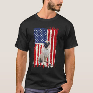 Camiseta Inglés Mastiff Perro Bandera Americana Mascota Pat