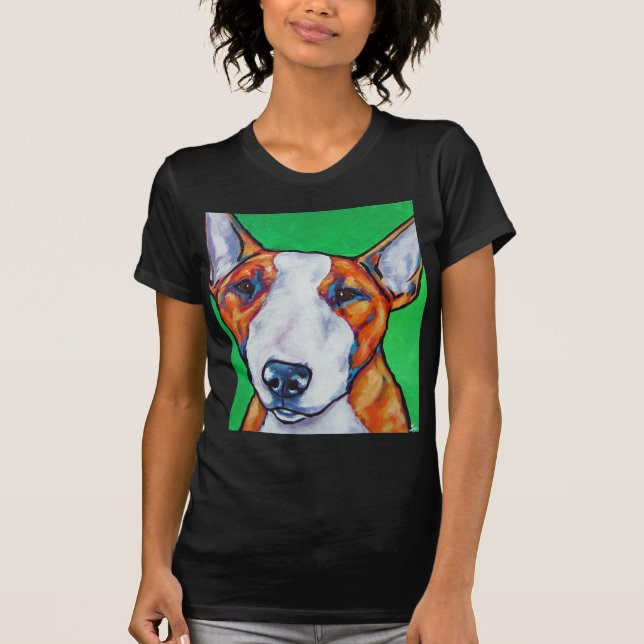 Camiseta Inglés rojo/blanco bull terrier (Anverso)