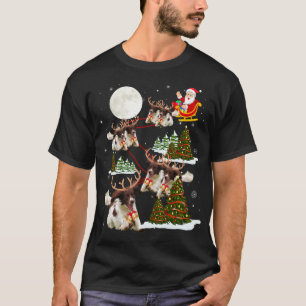Camiseta Inglés Springer Spaniel Christmas Tree navidad luz