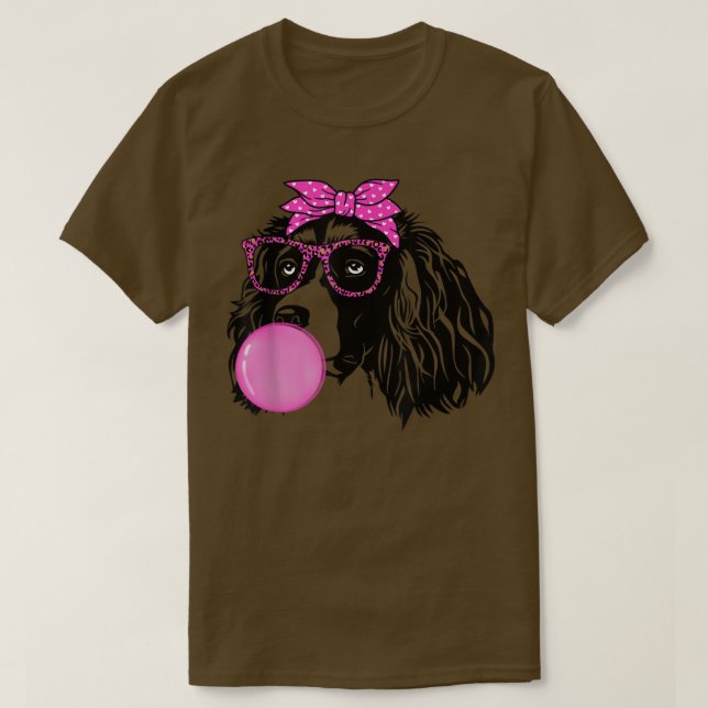 Camiseta Inglés Springer Spaniel con goma de burbujas banda (Diseño del anverso)