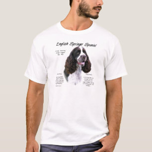 Camiseta Inglés Springer Spaniel (hígado) Diseño de histori