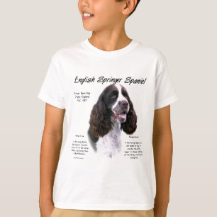 Camiseta Inglés Springer Spaniel (hígado) Diseño de histori