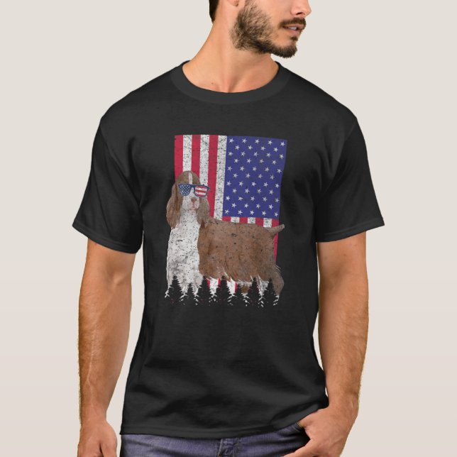 Camiseta Inglés Springer Spaniel Patriotic Dog Estados Unid (Anverso)