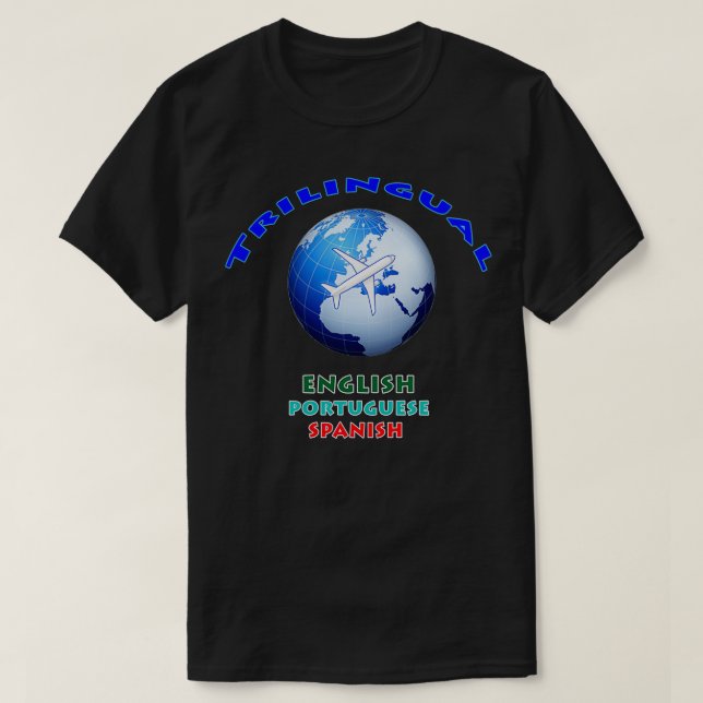 Camiseta Inglés tringüino español portugués 2 (Diseño del anverso)