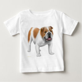 Camiseta inglesa del niño del bulldog