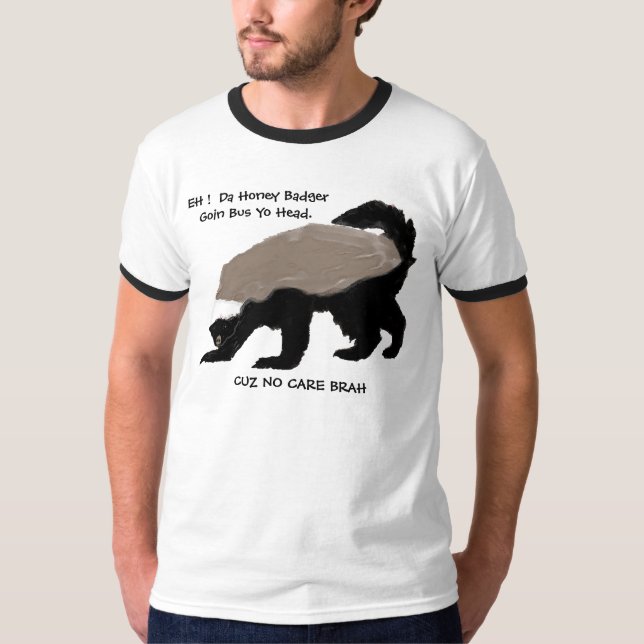 Camiseta inglesa del tejón de miel del Pidgin (Anverso)