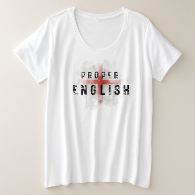 Camiseta inglesa leona adecuada (Anverso del diseño)