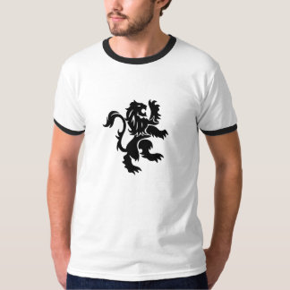 Camiseta inglesa tribal única del diseño del león