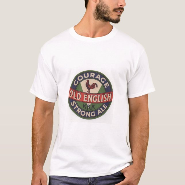 Camiseta inglesa vieja de la cerveza inglesa del (Anverso)