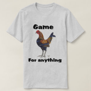Camiseta inglesa vieja del gallo de juego