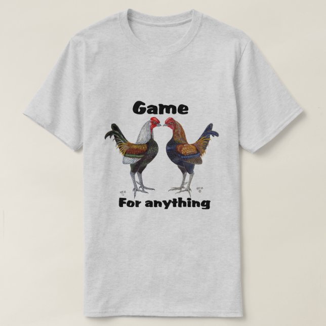 Camiseta inglesa vieja del gallo de juego (Diseño del anverso)