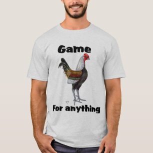 Camiseta inglesa vieja del gallo de juego