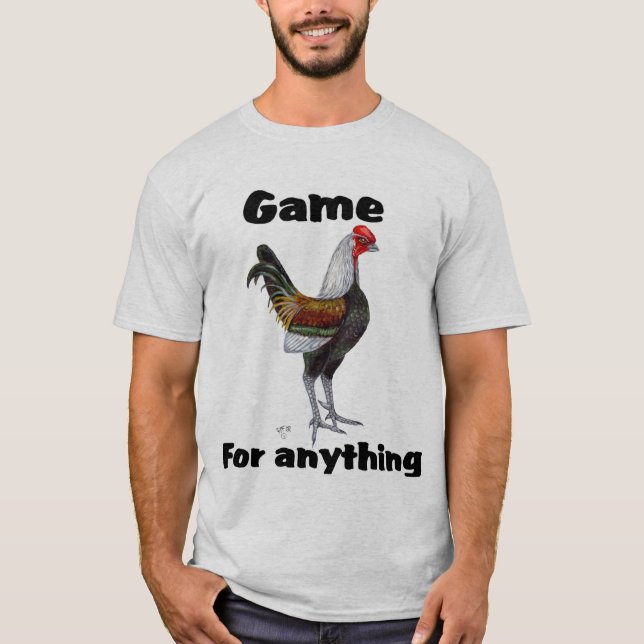Camiseta inglesa vieja del gallo de juego (Anverso)
