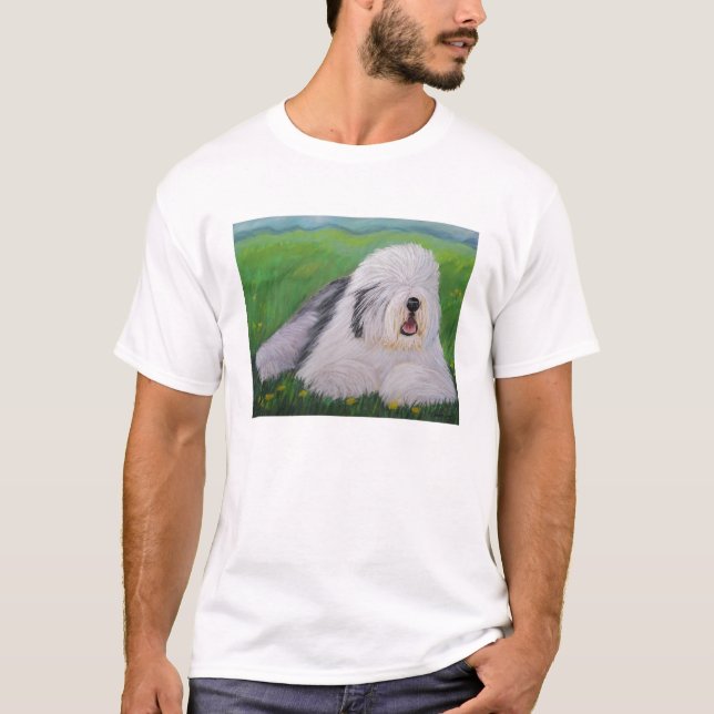 Camiseta inglesa vieja del perro pastor de Sharon (Anverso)