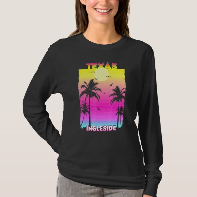 Camiseta Ingleside Texas Tx Summer Vintage Sunset (Anverso)