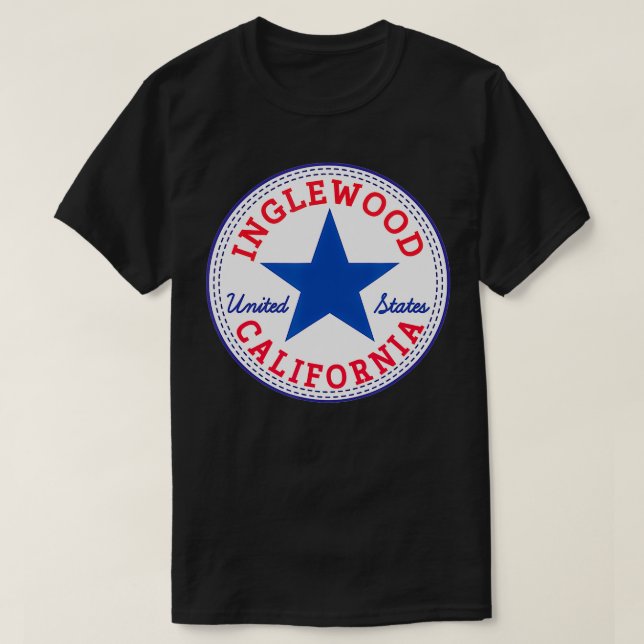 Camiseta Inglewood Los Angeles County California Urban Surf (Diseño del anverso)