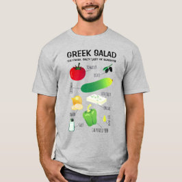 Camiseta Ingredientes de ensalada griegos - Un sabor a sol
