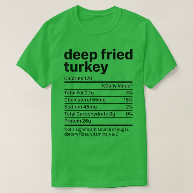 Camiseta Ingredientes De Nutrición De Acción De Gracias De  (Diseño del anverso)