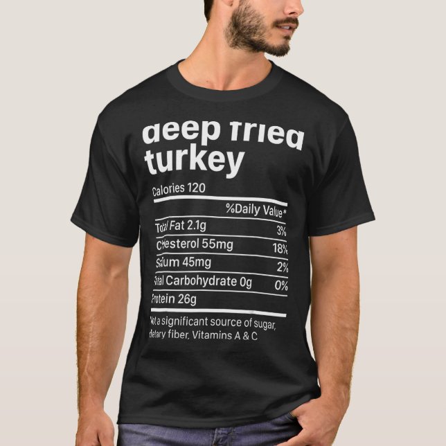 Camiseta Ingredientes De Nutrición De Acción De Gracias De  (Anverso)