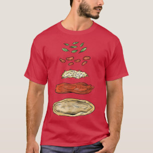 Camiseta Ingredientes De Pizza Pizza Instrucciones Para El