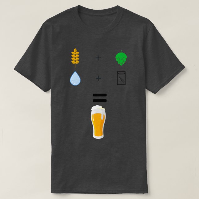 Camiseta Ingredientes para la elaboración de cerveza T (Diseño del anverso)