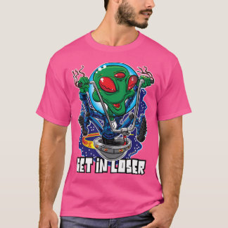 Camiseta Ingresar A Alien Ufo Perdedor Con Manillares
