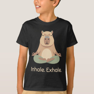 Camiseta Inhala Exhala Yoga Capyra Zen Animal Relajación