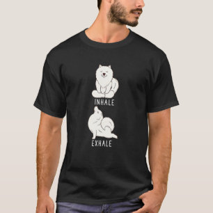 Camiseta Inhalar Exhalar Yoga de Perro Samoyedo