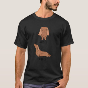 Camiseta Inhale Exhale Dachshund Doxie Weenie Perro Yoga