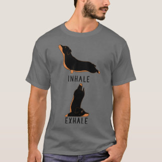 Camiseta Inhale Exhale Dachshund Yoga