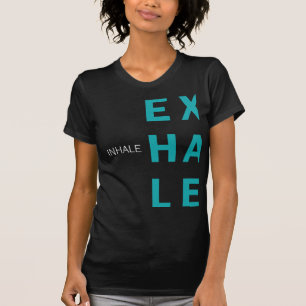 Camiseta Inhale Exhale diseño Minimalista para respirar yog